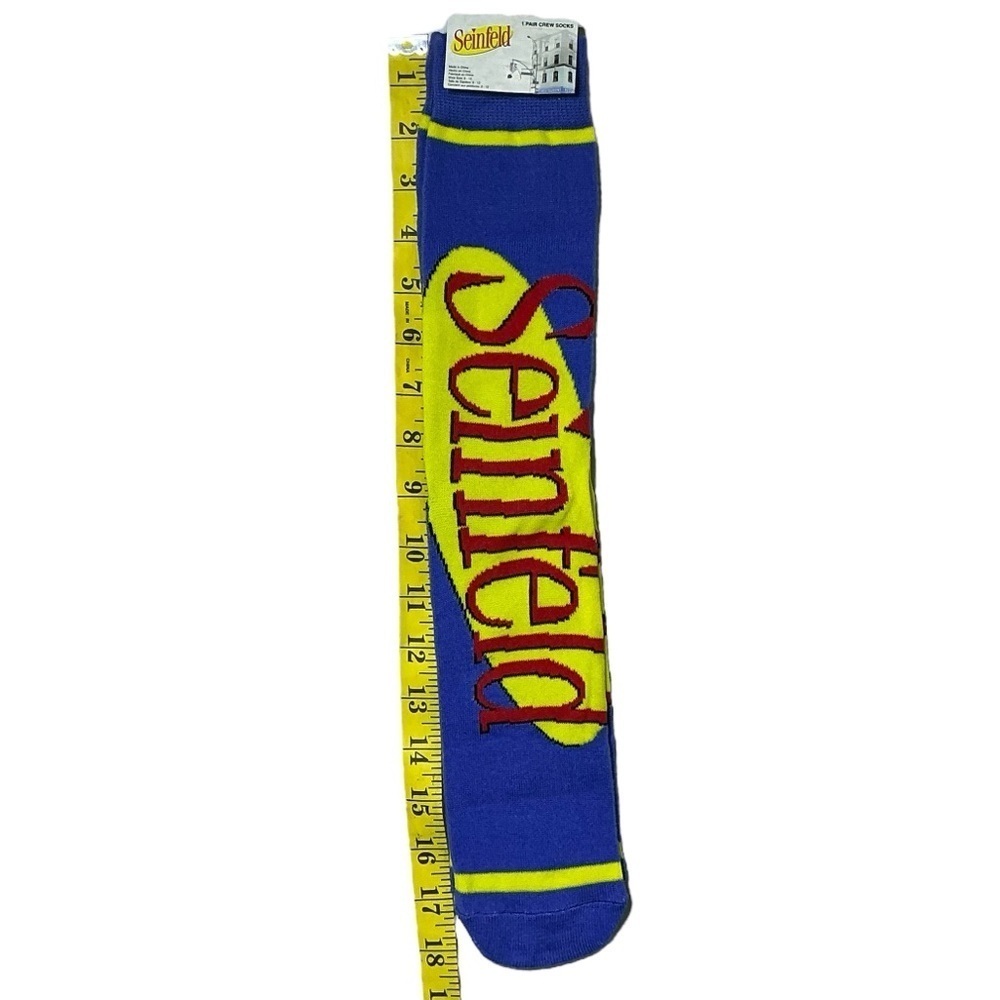Seinfeld Novelty Crew Socks Nostalgic TV Show Unisex Women 7-13 Men 6-12 New NWT - Picture 6 of 16